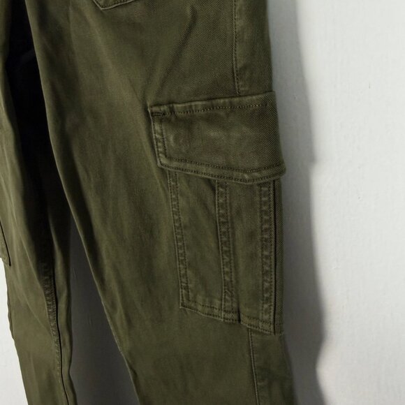 NWT Spanx Stretch Twill Ankle Cargo Pants in Darkened Olive Size Medium M NEW - Picture 8 of 13